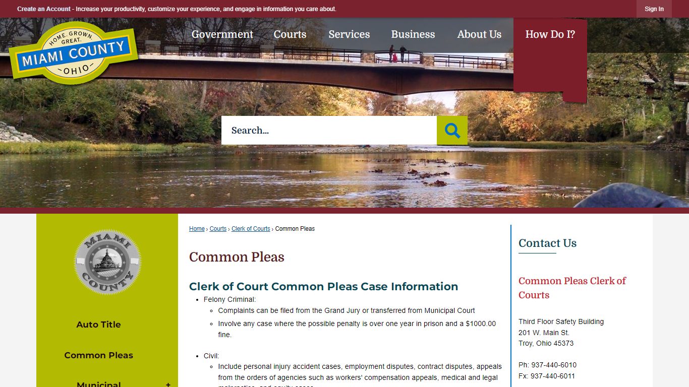 Common Pleas | Miami County, OH - Official Website